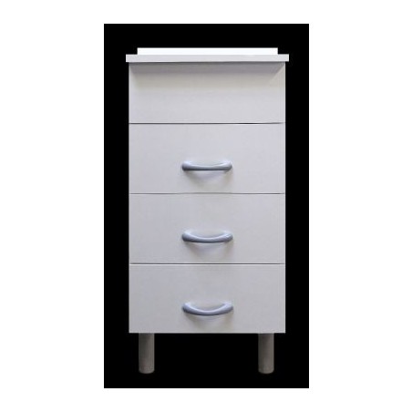 Base per cucina 40x50 H88cm  3 cassetti bianco opaco / teak - 1