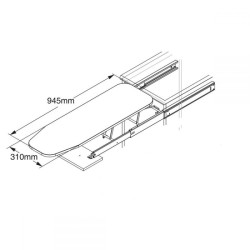 UNIKA - Colonna cm. 40 x 70 x h 174 con asse da stiro e ante - 8