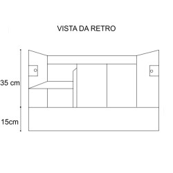 Mobile sospeso 100X46 ,con ante e lavabo in ceramica - 4