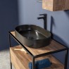 IRON WOOD 75 - STRUTTURA IN FERRO CM 75 + MOBILE CON CASSETTO APERTURA PUSH CM 70 + TOP CM 70 P/LAVABO - 2