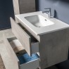 Mobile sospeso 100X46 ,cassetti e lavabo in ceramica - 3