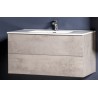 Mobile sospeso 100X46 ,cassetti e lavabo in ceramica - 1