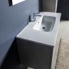 Mobile sospeso 100X46 ,cassetti e lavabo in ceramica - 2